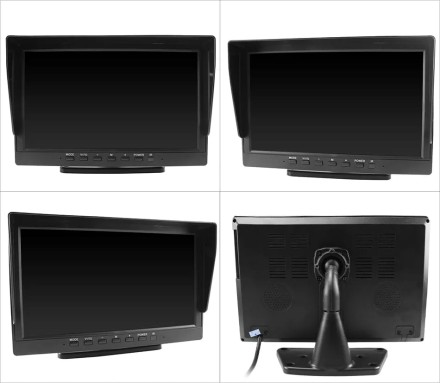 Видеорегистратор 10 дюймов с поддержкой 2 AHD-камер с разрешением экрана 1024*600 (IPS) на ножке