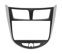 Рамка для установки в Hyundai Solaris 2010 - 2016 черно-серебристый ТИП 3 (ГУ изнутри) Рамка для установки в Hyundai Solaris 2010 - 2016 черно-серебристый ТИП 3 (ГУ изнутри)