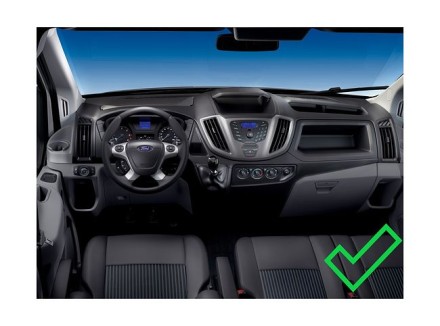Рамка переходная в FORD Transit 2014+ (для комплектации с радио) для дисплея 9 дюймов