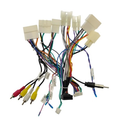 Комплект проводов для установки магнитолы в Toyota 2009 - 2021 (основной, CAN, AMP, CAM, 360) XP