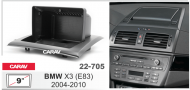 Рамка переходная в BMW X3 (E83) 2004-2010 для дисплея 9 дюймов