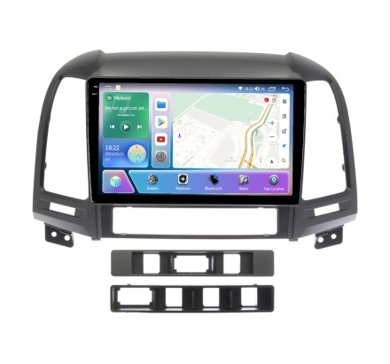 Магнитола для Hyundai Santa Fe 2006-2012 Compas S400 (Топ класс) с 2K экраном