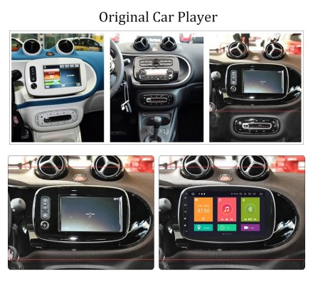 Штатная магнитола 9 дюймов Mercedes-Benz Smart ForTwo/Forfour (2016+) c поддержкой БК и настроек авто  COMPASS XN на Android 10