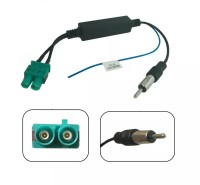 ISO-переходник (антенна) AUDI, BMW, VOLKSWAGEN, SKODA, OPEL, Seat, Ford двойная FAKPA с фантомным питанием (активным)