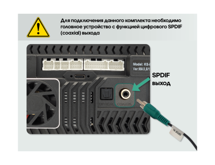 Комплект проводов для установки магнитолы в Hyundai, Kia SPDIF Direct Тип3