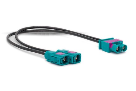 ISO-переходник (антенна) VW/ AUDI /OPEL /SKODA /SEAT c 2-x FAKPA (Z) на Double-FAKRA (female)