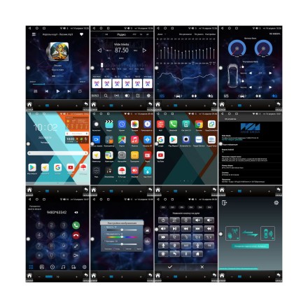 Магнитола на Андроид для Универсальные Блок Тесла-стиль 