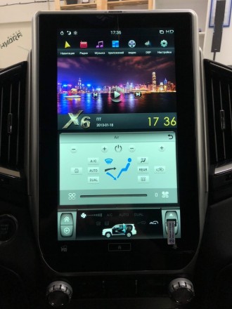 Головное устройство для Toyota Land Cruiser 200 2016+ (только Комфорт или Элеганс) Tesla-Style