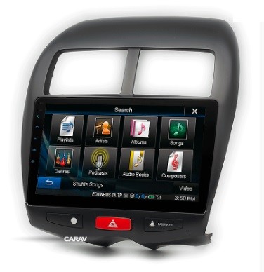 Рамка переходная для CITROEN C4 Aircross (2012-2017); MITSUBISHI Outlander Sport, ASX, RVR (2010-2016); PEUGEOT 4008 (2012-2017) для дисплея 10 дюймов