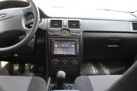 Рамка переходная 2din LADA Priora (08-13) черная матовая с карманом