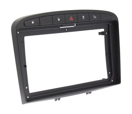 Рамка для установки в Peugeot 308 (07-13), 408 (12-17) Черная, для дисплея 9 дюймов