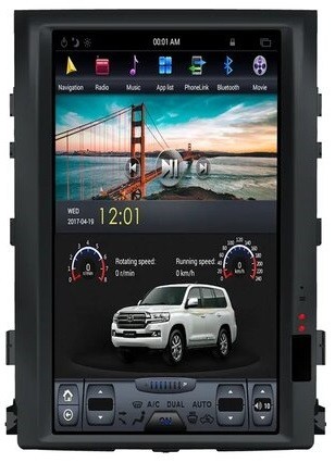 Головное устройство Toyota Land Cruiser 200 (2007-2015) Tesla-Style для топовых комплектаций