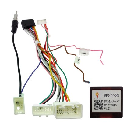 Комплект проводов для установки магнитолы в Toyota 2003 - 2013 (осн, ант, м/руль, CAN, AMP) Тип2