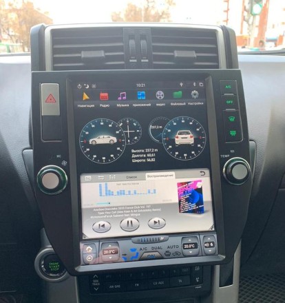 Головное устройство Toyota Land Cruiser Prado 150 (2009-2013) Tesla-Style 12 дюймов (комплектации без кругового обзора)