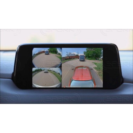 Система кругового обзора 360 градусов с функцией видеорегистратора и поддержкой динамических линий по CAN. 4 видеокамеры