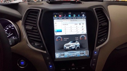 Штатная магнитола Hyundai Santa Fe III DM (12-19) (все комплектации) Tesla-Style