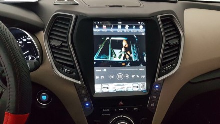 Штатная магнитола Hyundai Santa Fe III DM (12-19) (все комплектации) Tesla-Style