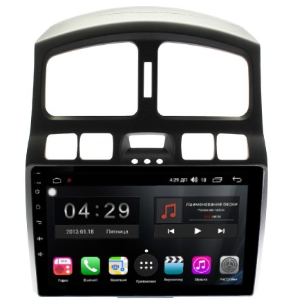 Магнитола для Hyundai Santa Fe 2000-2012 Compas S300 (Средний класс) с 2K экраном