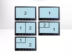 Видеорегистратор-монитор 7 дюймов со встроенной камерой переднего вида и входом М12 для камеры заднего вида на кронштейне