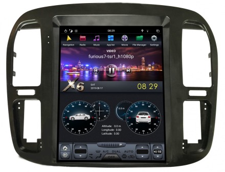 Головное устройство для Toyota Land Cruiser 100 (1998-2002) Tesla-Style