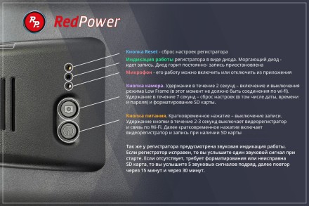 Видеорегистратор RedPower CatFish Light 6190 для подключения к магнитолам по WiFi. Тип 3