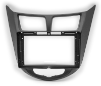 Рамка переходная HYUNDAI i-25, Accent, Solaris (10-17), DODGE Attitude (11-14) для дисплея 9 дюймов черная