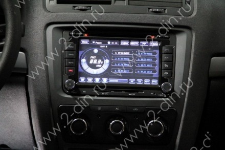 Рамка переходная 2din Skoda Octavia 10+ Климат Графит