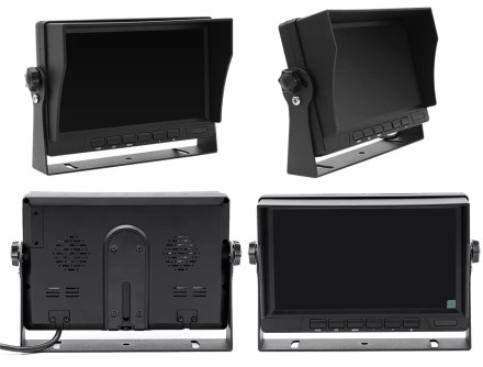 Видеорегистратор 7 дюймов с поддержкой 2 AHD-камер с разрешением экрана 1024*600 (IPS) на скобе