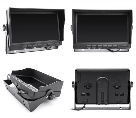 Видеорегистратор 7 дюймов с поддержкой 4 AHD-камер с разрешением экрана 1280х720 (IPS) на скобе